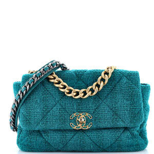 Chanel 19 Flap Bag Quilted Tweed Large #206067C32B